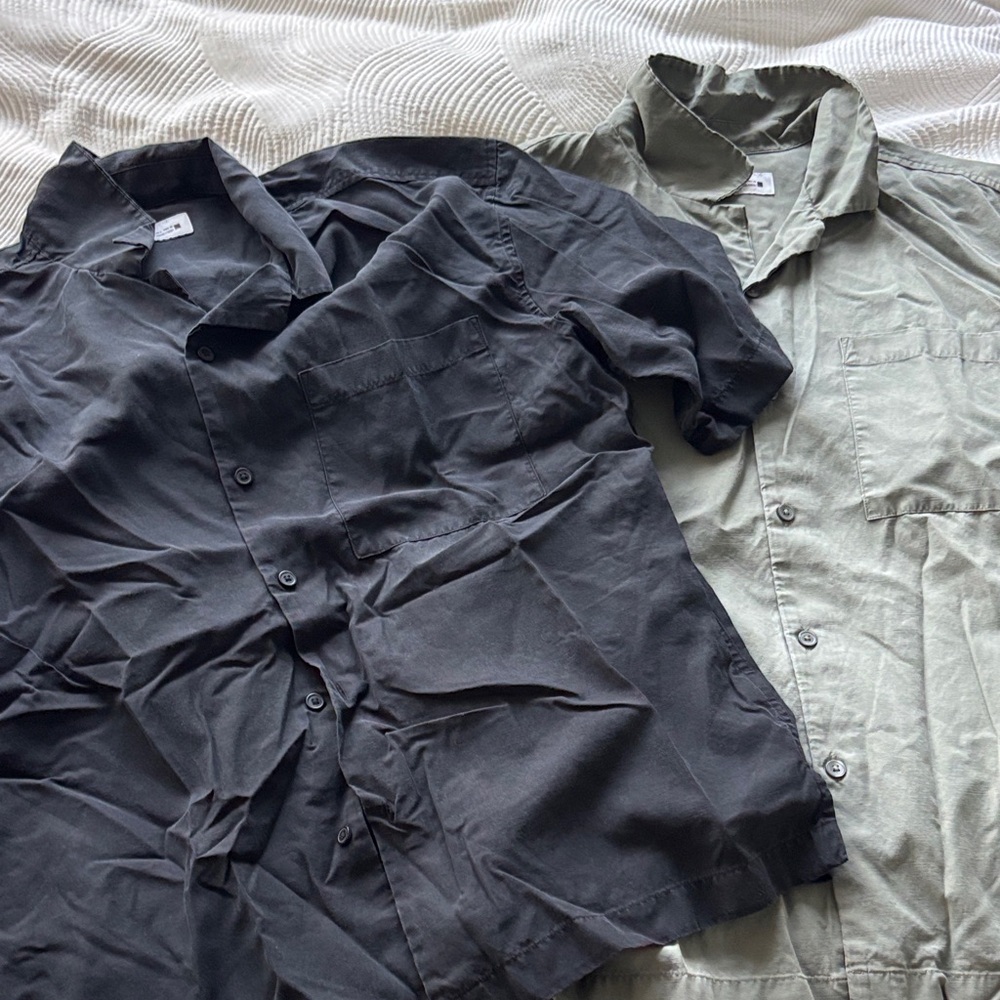 Zara Charcoal Gray and Olive Shirts